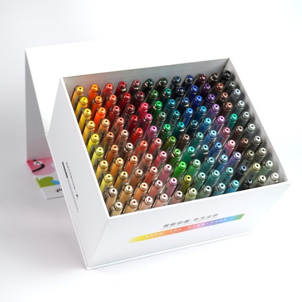 Набор акриловых маркеров Grasp в подарочной коробке 120шт - изображение 0