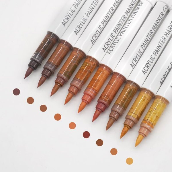 Набор акриловых маркеров Languo, "Dark skin series "( 9шт.) - изображение 0