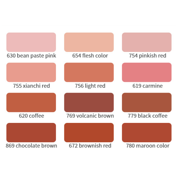 Набор акриловых маркеров Guangna серия SKIN TONE COLOR (холодные коричневые оттенки) (12 шт) - изображение 0