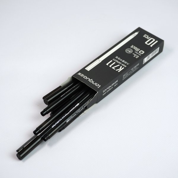 Набор гелевых ручек Languo,(черные) 0.5 мм. (10 шт ) - изображение 0