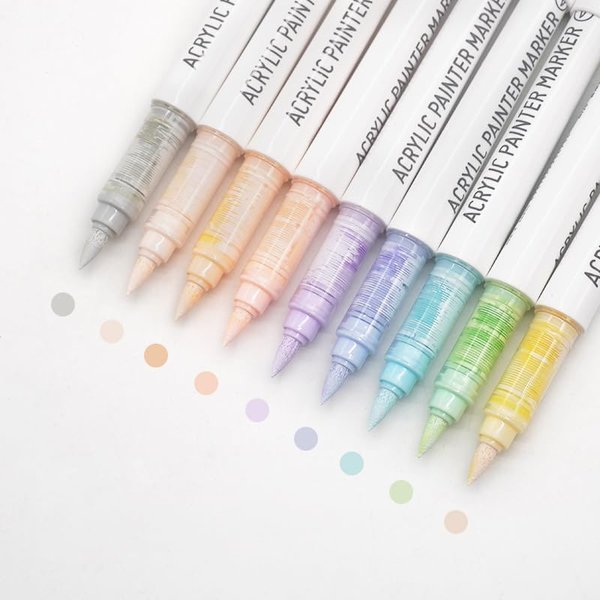 Набор акриловых маркеров Languo, "Light color series"(9шт.) - изображение 0