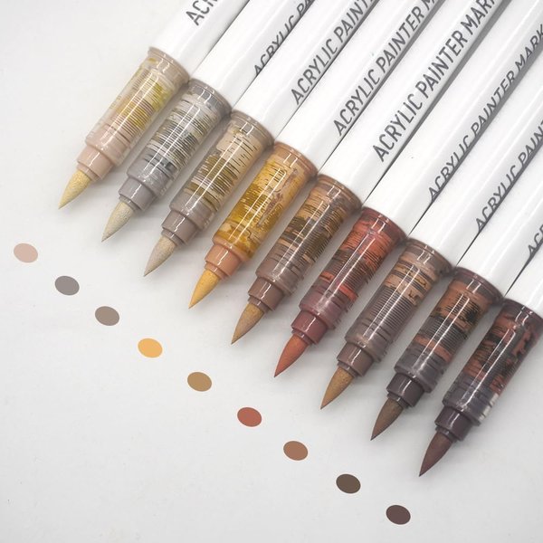 Набор акриловых маркеров Languo "Maillard series"(9шт.) - изображение 0