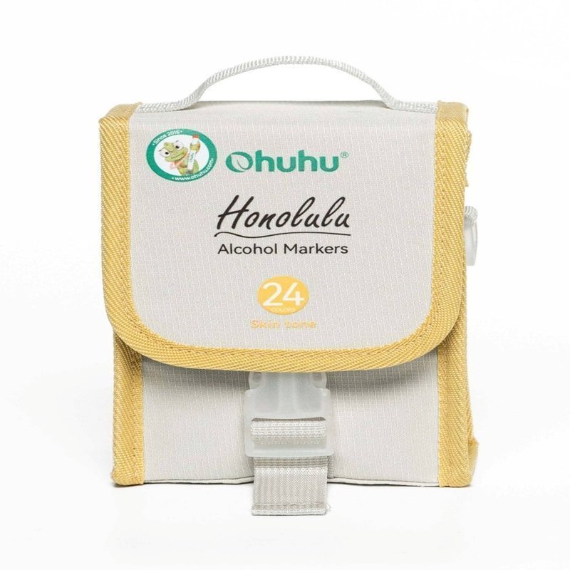 Ohuhu телесных тонов, двусторонние спиртовые художественные маркеры для рисования, кисть и долото(24 оттенков кожи).
