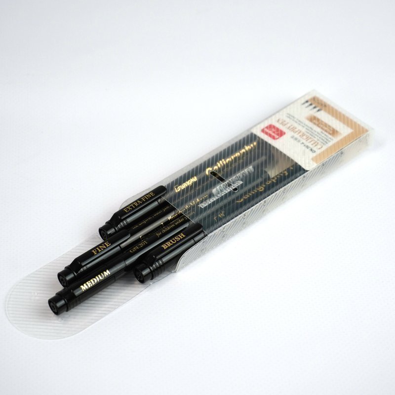 Линеры - кисти профессиональные Guangna. Художественный набор 4 шт EF/F/M/BR.