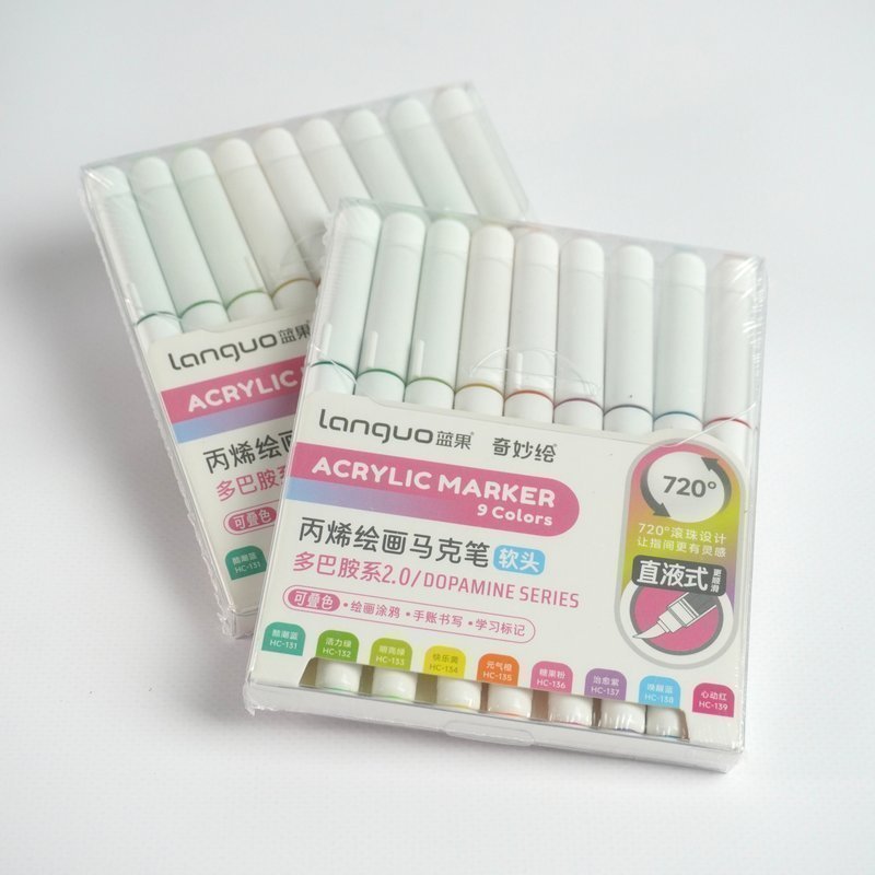 Набор акриловых маркеров Languo,"Dopamine series 2.0" (9шт.)