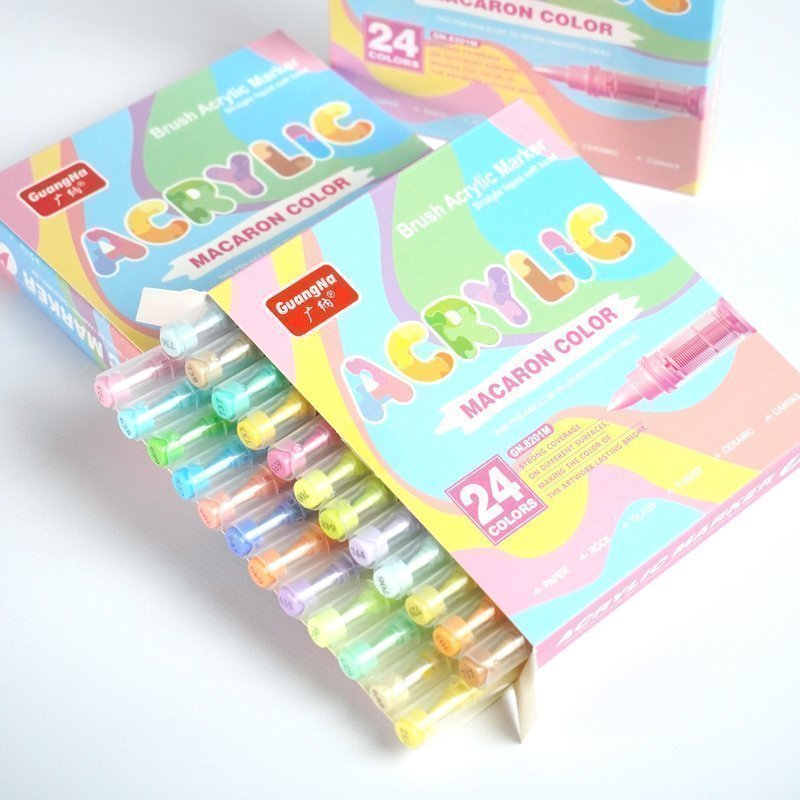 Набор акриловых маркеров Guangna MACARON COLOR 24 цвета