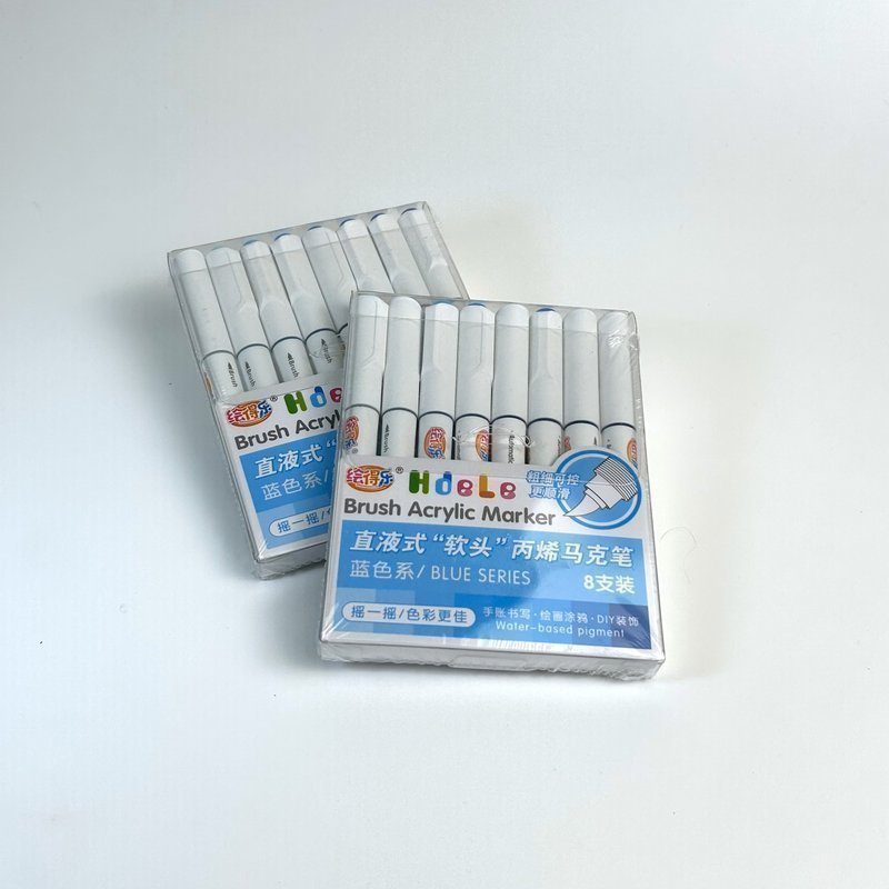 Набор акриловых маркеров Hdele "BLUE SERIES" (8шт)