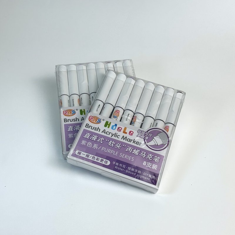 Набор акриловых маркеров Hdele "PURPLE SERIES" (8шт)