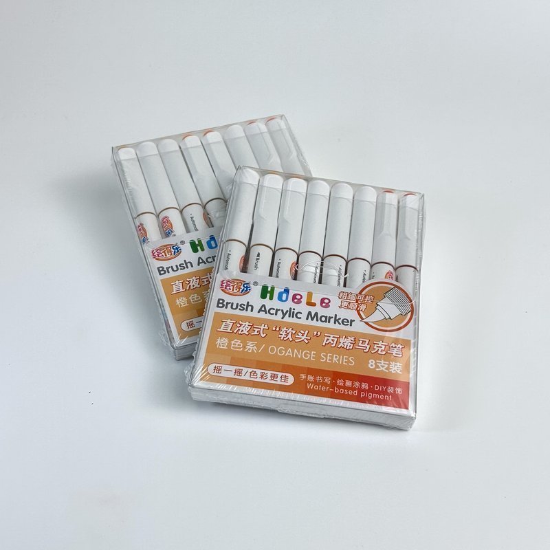 Набор акриловых маркеров Hdele " OGANGE SERIES" (8шт)