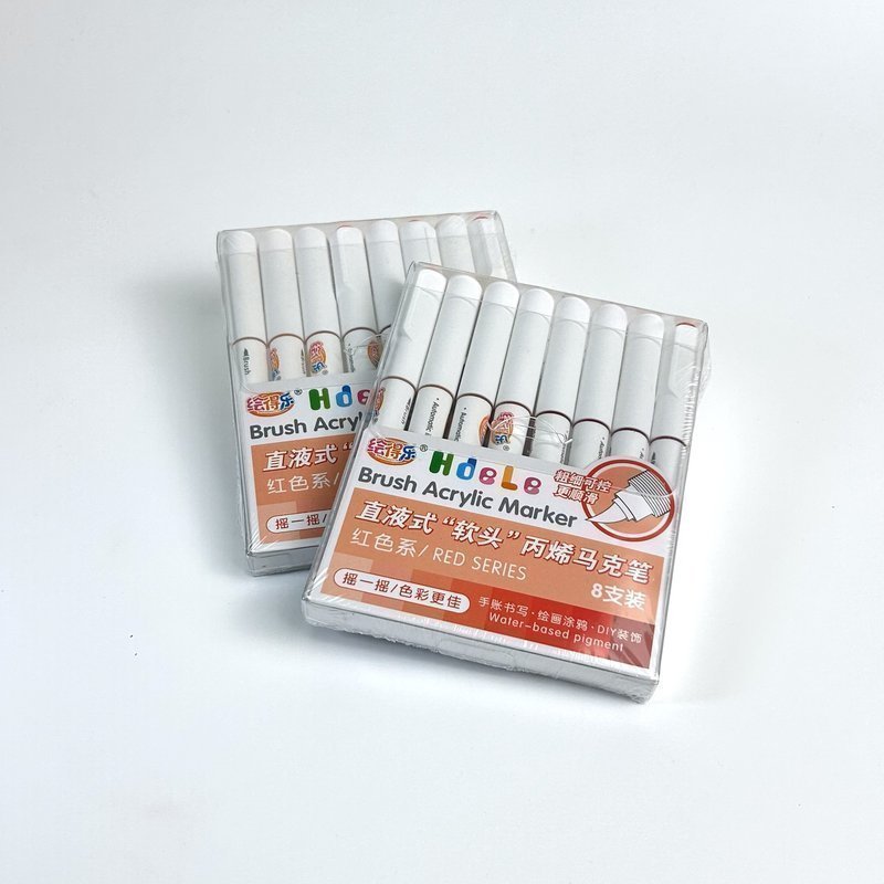 Набор акриловых маркеров Hdele " RED SERIES" (8шт)