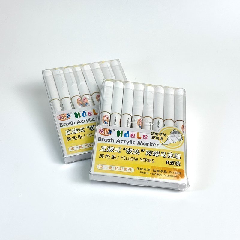 Набор акриловых маркеров Hdele "YELLOW SERIES" (8шт)