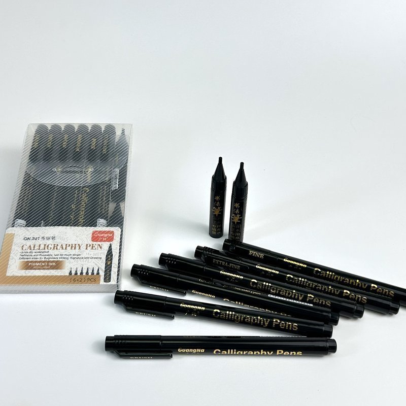 Линеры - кисти профессиональные Guangna. Художественный набор 6 шт EF/F/M/BR-2.