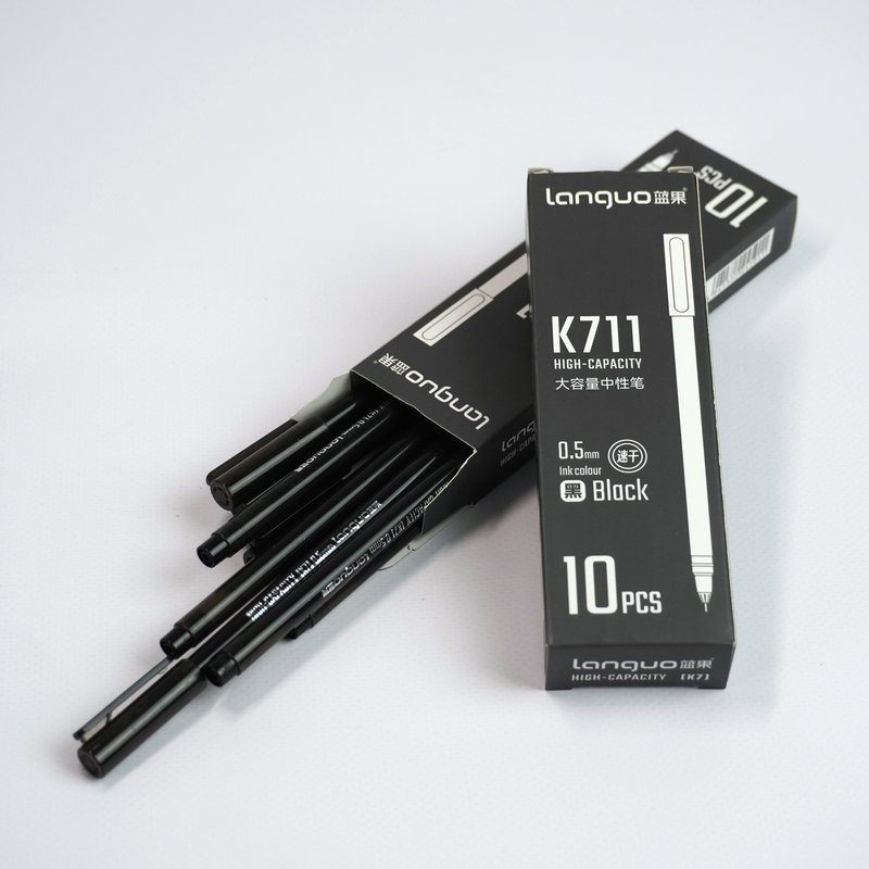 Набор гелевых ручек Languo,(черные) 0.5 мм. (10 шт )