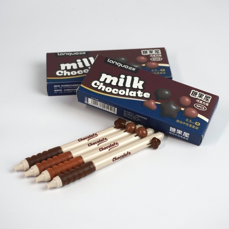 Набор гелевых ручек Languo " Milk Chocolate",(4 шт )