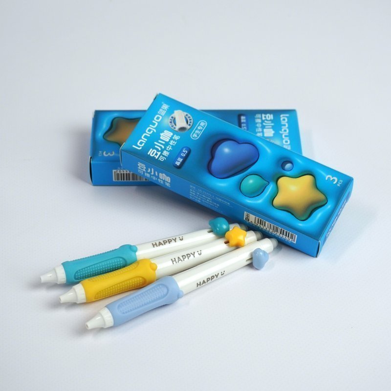 Набор гелевых ручек Languo, Пиши-Стирай Голубая упаковка ( 3 шт )