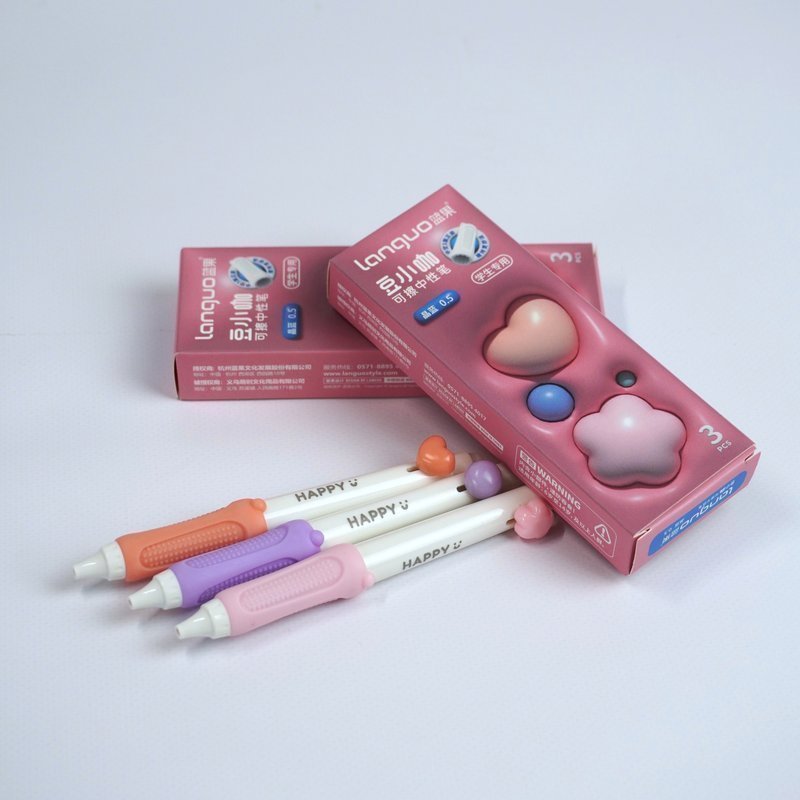 Набор гелевых ручек Languo, Пиши-Стирай Розовая упаковка( 3 шт )