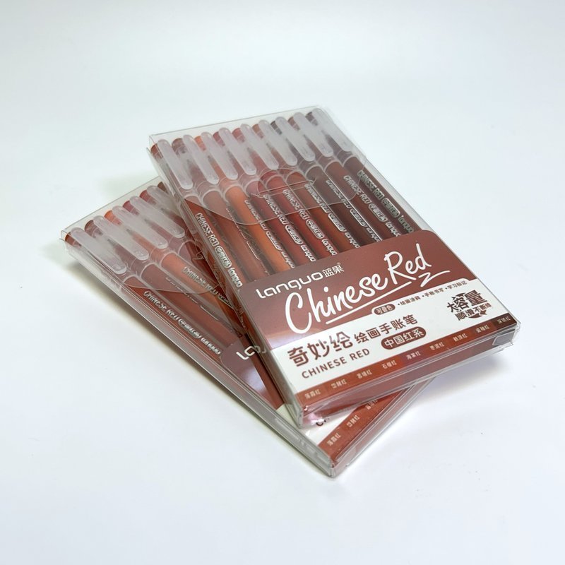 Набор гелевых ручек Languo, серия Chinese red, 0.6 мм. ( 9шт. )