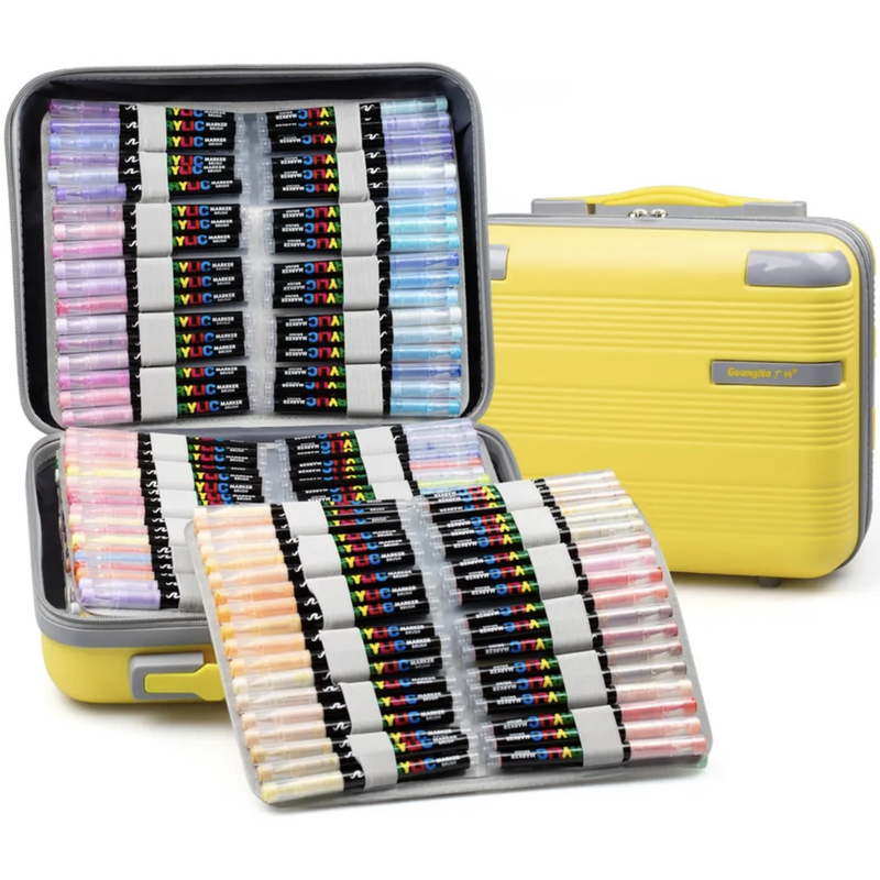 Набор акриловых маркеров Guangna 360 цветов в чемодане (наконечник кисть)