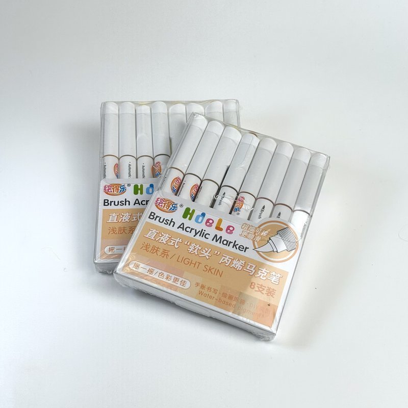 Набор акриловых маркеров Hdele "LIGHT SKIN SERIES" (8шт)