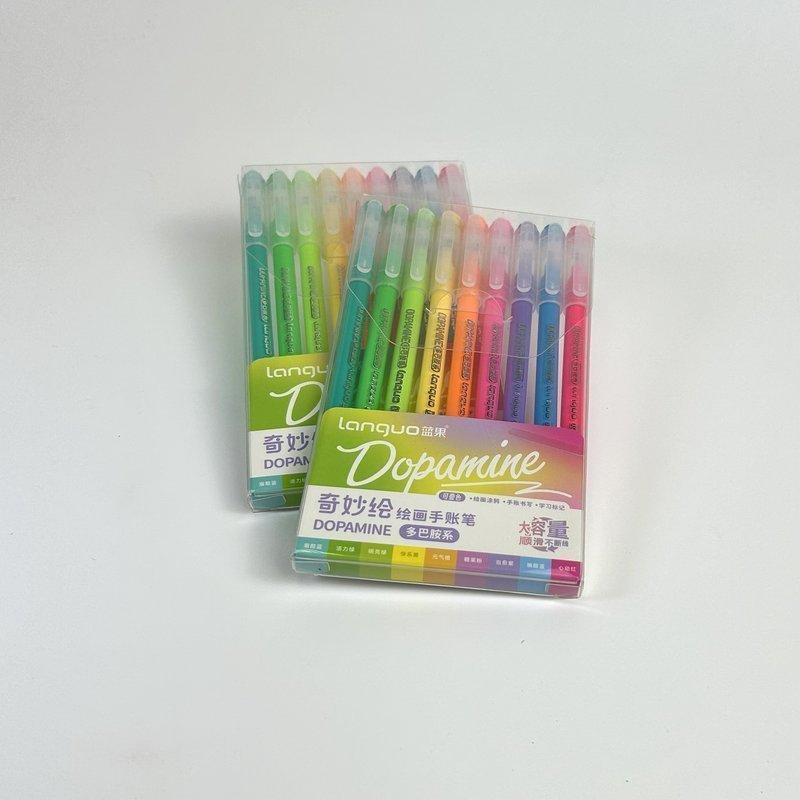 Набор гелевых ручек Languo, серия Dopamine, 0.6 мм. (9шт. )
