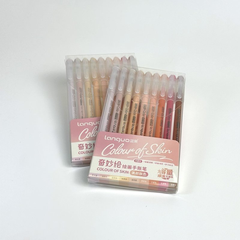 Набор гелевых ручек Languo, серия Colour of Skin, 0.6 мм. (9шт. )