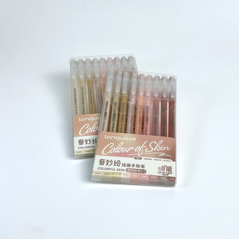Набор гелевых ручек Languo, серия Colour of Skin 2.0, 0.6 мм. (9шт. )