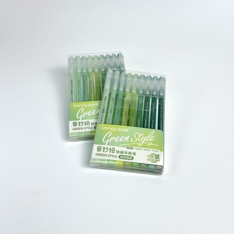 Набор гелевых ручек Languo, серия Green style, 0.6 мм. (9шт. )